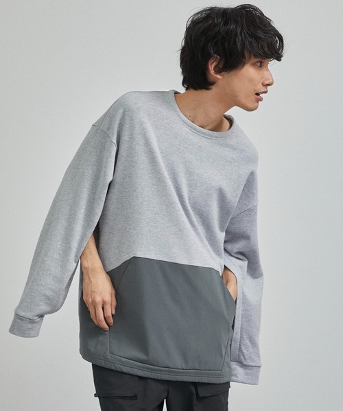 CITY TOKYO（シティトウキョウ）の「コットン･カシミヤスウェットプルオーバー（スウェット・メンズ・ホワイト/ライトグレー・3/2）」の8枚目の写真