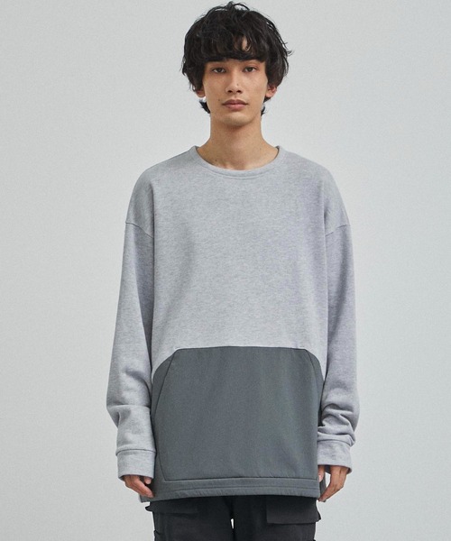 CITY TOKYO（シティトウキョウ）の「コットン･カシミヤスウェットプルオーバー（スウェット・メンズ・ホワイト/ライトグレー・3/2）」の11枚目の写真