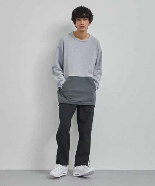 CITY TOKYO（シティトウキョウ）の「コットン･カシミヤスウェットプルオーバー（スウェット・メンズ・ホワイト/ライトグレー・3/2）」の5枚目の写真