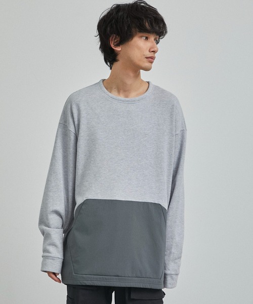 CITY TOKYO（シティトウキョウ）の「コットン･カシミヤスウェットプルオーバー（スウェット・メンズ・ホワイト/ライトグレー・3/2）」の6枚目の写真