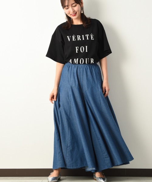 INTERPLANET（インタープラネット）の「ライトデニムパネル切替スカンツ（その他パンツ・レディース・ブラック/インディゴブルー/ブルー・FREE）」の16枚目の写真