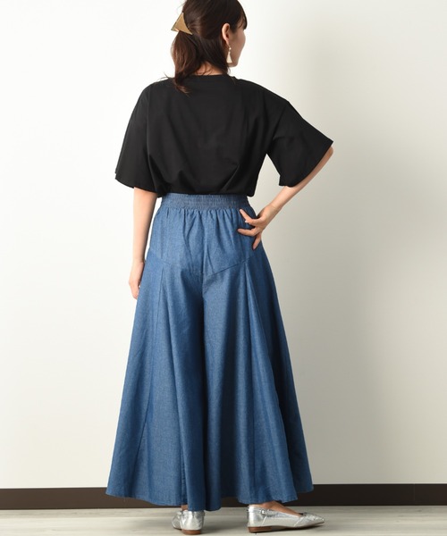 INTERPLANET（インタープラネット）の「ライトデニムパネル切替スカンツ（その他パンツ・レディース・ブラック/インディゴブルー/ブルー・FREE）」の18枚目の写真