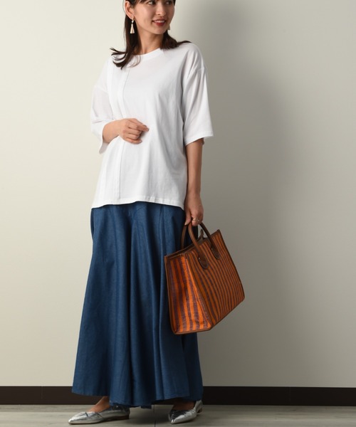 INTERPLANET（インタープラネット）の「ライトデニムパネル切替スカンツ（その他パンツ・レディース・ブラック/インディゴブルー/ブルー・FREE）」の20枚目の写真