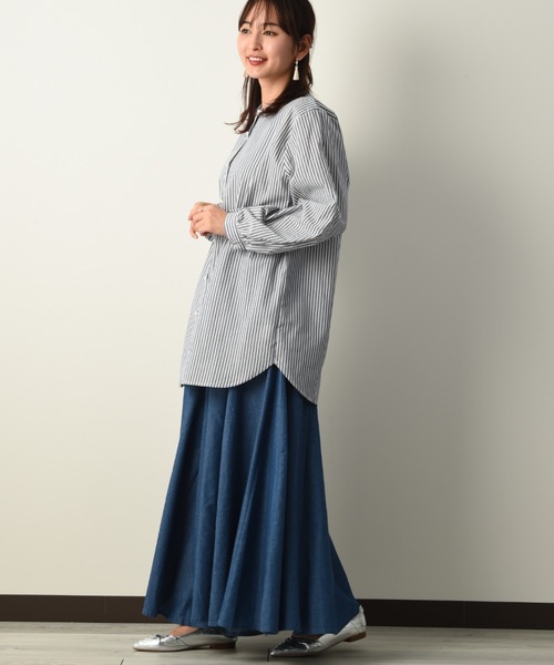 INTERPLANET（インタープラネット）の「ライトデニムパネル切替スカンツ（その他パンツ・レディース・ブラック/インディゴブルー/ブルー・FREE）」の22枚目の写真