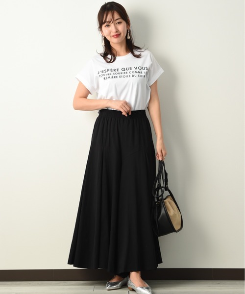 INTERPLANET（インタープラネット）の「ライトデニムパネル切替スカンツ（その他パンツ・レディース・ブラック/インディゴブルー/ブルー・FREE）」の9枚目の写真