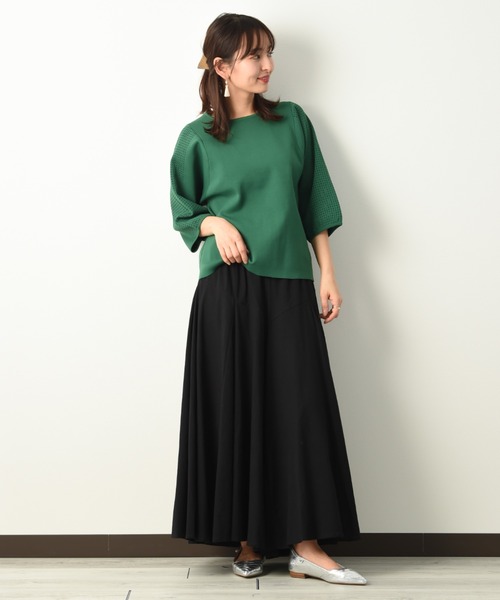 INTERPLANET（インタープラネット）の「ライトデニムパネル切替スカンツ（その他パンツ・レディース・ブラック/インディゴブルー/ブルー・FREE）」の13枚目の写真