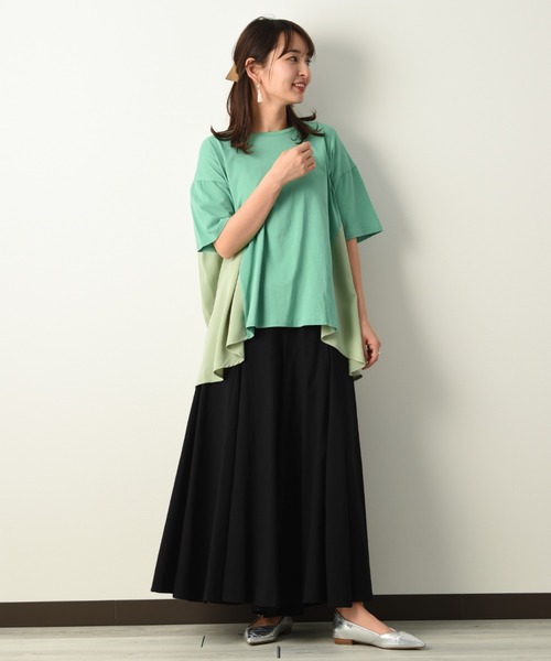 INTERPLANET（インタープラネット）の「ライトデニムパネル切替スカンツ（その他パンツ・レディース・ブラック/インディゴブルー/ブルー・FREE）」の14枚目の写真