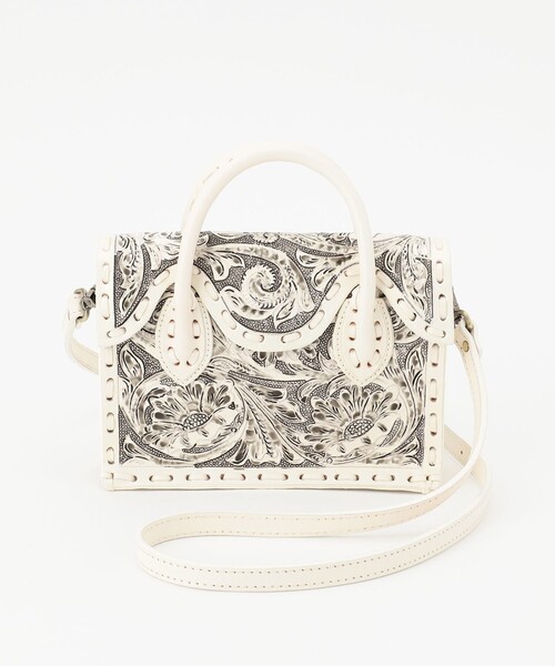 CARVING TRIBES(カービングトライブス)の「SuperminiMaestra(ハンドバッグ・レディース・ブラック/ブラウン/キナリ・FREE)」の2枚目の写真