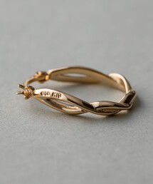 ete（エテ）の「○K10YG ツイスト フープ ピアス（ピアス（両耳