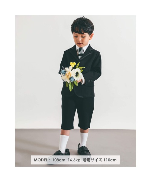 BeBe(ベベ)の「BeBe/フォーマルストレッチポンチテーラードジャケット(110~130cm)(スーツジャケット・キッズ・ブラック・130/120/110)」の9枚目の写真