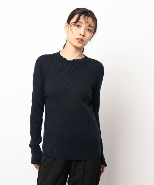 Te chichi TERRASSE（テチチテラス）の「ラメ混リブメローニット（ニット/セーター・レディース・オフホワイト/ネイビー/ベージュ・ﾌﾘ-）」の3枚目の写真