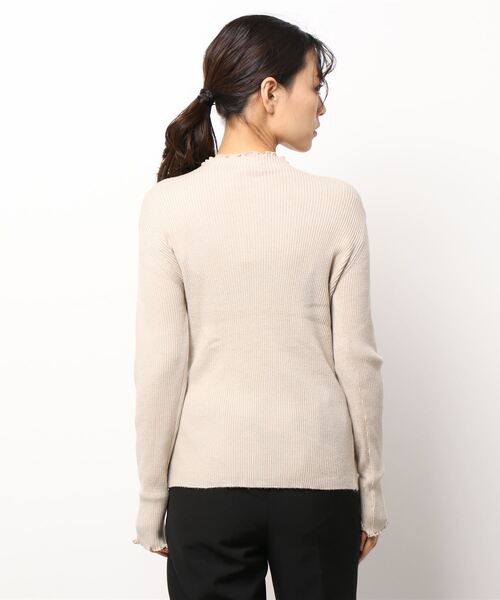 Te chichi TERRASSE（テチチテラス）の「ラメ混リブメローニット（ニット/セーター・レディース・オフホワイト/ネイビー/ベージュ・ﾌﾘ-）」の5枚目の写真