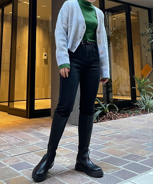 HEYUMM（ヘユム）の「HEYUMM　モヘアライクショートニットカーディガン（カーディガン/ボレロ・レディース・ホワイト系その他/ブルー系その他/ピンク系その他・ONE）」の9枚目の写真