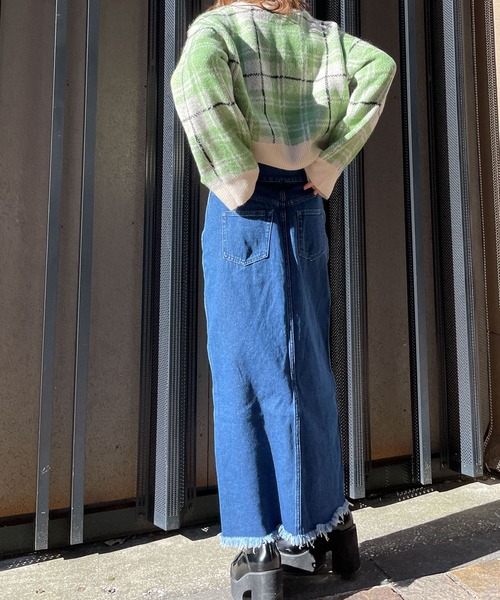 HEYUMM（ヘユム）の「HEYUMM　モヘアライクショートニットカーディガン（カーディガン/ボレロ・レディース・ホワイト系その他/ブルー系その他/ピンク系その他・ONE）」の15枚目の写真