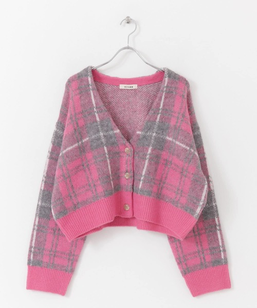 HEYUMM（ヘユム）の「HEYUMM　モヘアライクショートニットカーディガン（カーディガン/ボレロ・レディース・ホワイト系その他/ブルー系その他/ピンク系その他・ONE）」の22枚目の写真