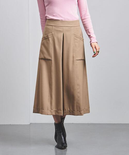 UNITED ARROWS(ユナイテッドアローズ)の「<UNITED ARROWS>TRICOTIN ボックスタック スカート B(スカート・レディース・ベージュ/ネイビー/ライム・40/38/36)」の2枚目の写真