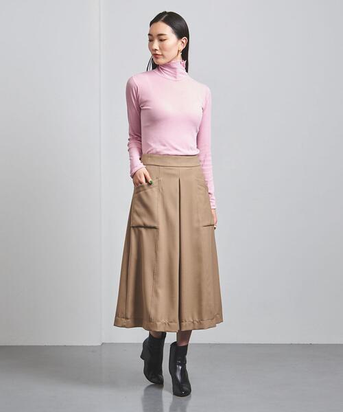 UNITED ARROWS(ユナイテッドアローズ)の「<UNITED ARROWS>TRICOTIN ボックスタック スカート B(スカート・レディース・ベージュ/ネイビー/ライム・40/38/36)」の7枚目の写真