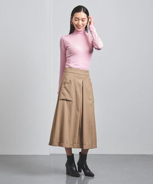 UNITED ARROWS(ユナイテッドアローズ)の「<UNITED ARROWS>TRICOTIN ボックスタック スカート B(スカート・レディース・ベージュ/ネイビー/ライム・40/38/36)」の8枚目の写真