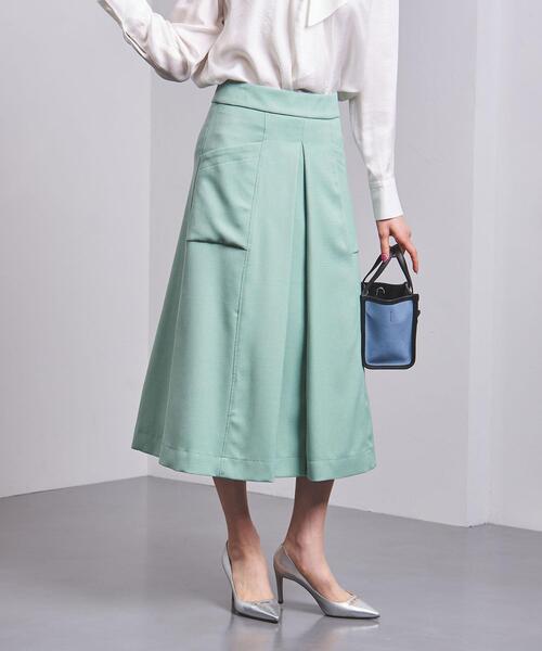 UNITED ARROWS(ユナイテッドアローズ)の「<UNITED ARROWS>TRICOTIN ボックスタック スカート B(スカート・レディース・ベージュ/ネイビー/ライム・40/38/36)」の9枚目の写真