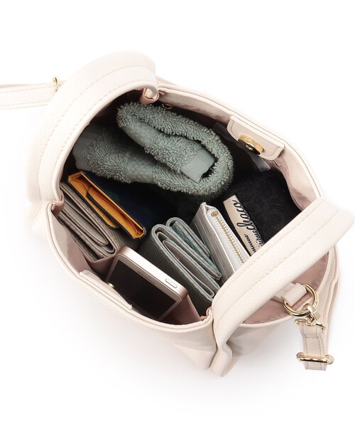 OPAQUE.CLIP（オペークドットクリップ）の「◆ソフトスクエアミニトート【軽量・2WAY・抗菌防臭加工生地使用】（トートバッグ・レディース・グレー/ライトオレンジ系/オフホワイト・00）」の17枚目の写真