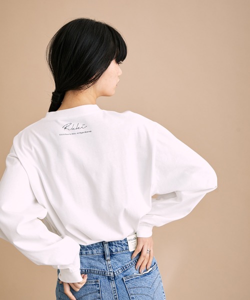 ADAM ET ROPE'（アダムエロペ）の「フォトグラファープリントT（Tシャツ/カットソー・レディース・イエロー/ホワイト/チャコールグレー・FREE）」の10枚目の写真