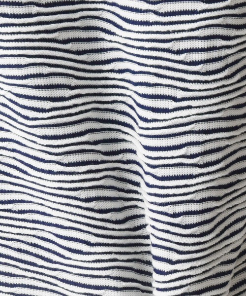 NICOLE CLUB FOR MEN（ニコルクラブフォーメン）の「【22年春モデル】ブリスタージャカード長袖Ｖネックプルオーバー（Tシャツ/カットソー・メンズ・ブラック/ホワイト/ホワイト×ネイビー/ホワイト×ブラック・MEDIUM/X-LARGE/LARGE）」の11枚目の写真