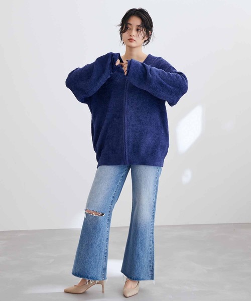 ADAM ET ROPE'（アダムエロペ）の「【WEB限定】ヘザー ジップ カーディガン ブルゾン（カーディガン/ボレロ・メンズ・チャコールグレー/ベージュ/ネイビー・M/L）」の15枚目の写真