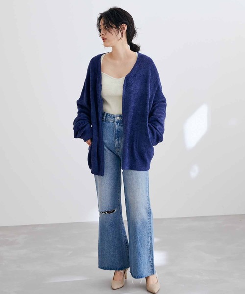 ADAM ET ROPE'（アダムエロペ）の「【WEB限定】ヘザー ジップ カーディガン ブルゾン（カーディガン/ボレロ・メンズ・チャコールグレー/ベージュ/ネイビー・M/L）」の7枚目の写真