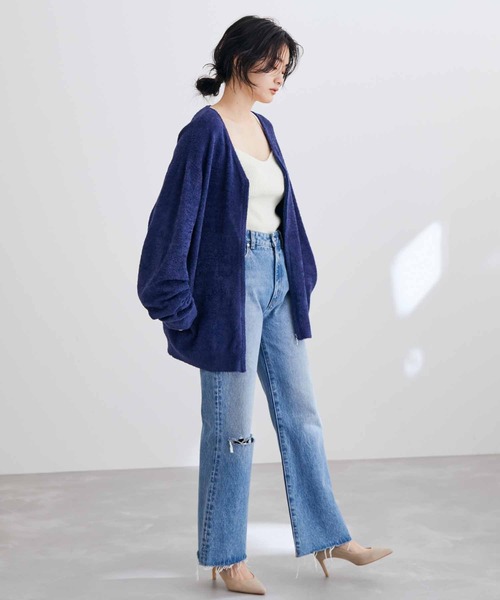 ADAM ET ROPE'（アダムエロペ）の「【WEB限定】ヘザー ジップ カーディガン ブルゾン（カーディガン/ボレロ・メンズ・チャコールグレー/ベージュ/ネイビー・M/L）」の8枚目の写真
