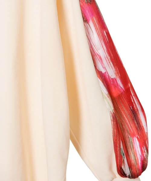 OSMOSIS（オズモーシス）の「切替スリーブプルオーバー（スウェット・レディース・ブラック/ベージュ/アイボリー・ONE SIZE）」の22枚目の写真