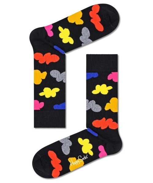 Happy Socks(ハッピーソックス)の「Happy Socks Cloudy クルーソックス 10211082(ソックス/靴下・レディース・ブラック/サックスブルー・M/L)」の5枚目の写真