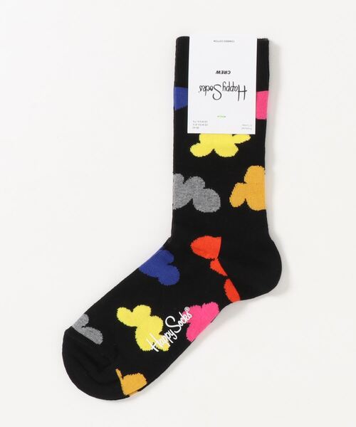 Happy Socks(ハッピーソックス)の「Happy Socks Cloudy クルーソックス 10211082(ソックス/靴下・レディース・ブラック/サックスブルー・M/L)」の7枚目の写真