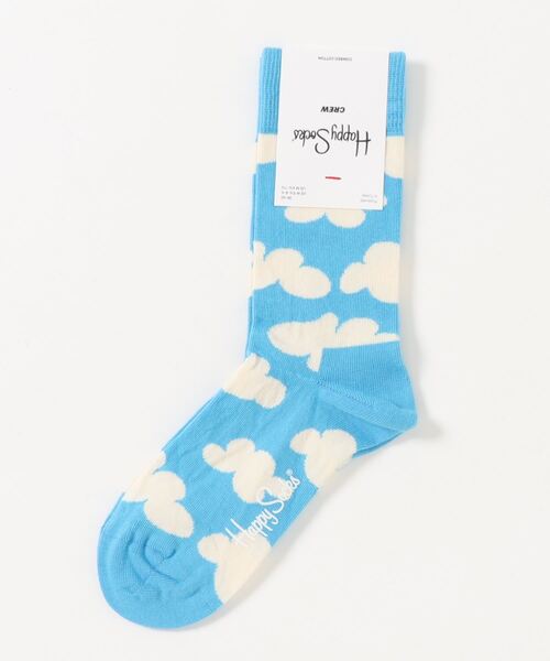 Happy Socks(ハッピーソックス)の「Happy Socks Cloudy クルーソックス 10211082(ソックス/靴下・レディース・ブラック/サックスブルー・M/L)」の6枚目の写真