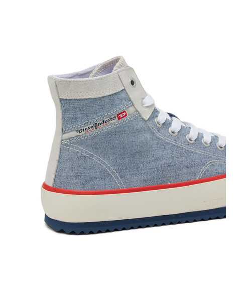 DIESEL(ディーゼル)の「レディース MIXマテリアル チャンキーソール ミドルカットスニーカー(スニーカー・レディース・ブラック/ブルー・38/39/35/36/37)」の8枚目の写真