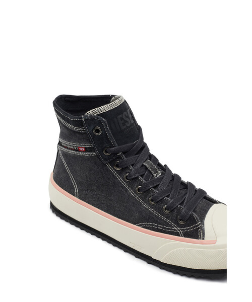 DIESEL(ディーゼル)の「レディース MIXマテリアル チャンキーソール ミドルカットスニーカー(スニーカー・レディース・ブラック/ブルー・38/39/35/36/37)」の11枚目の写真