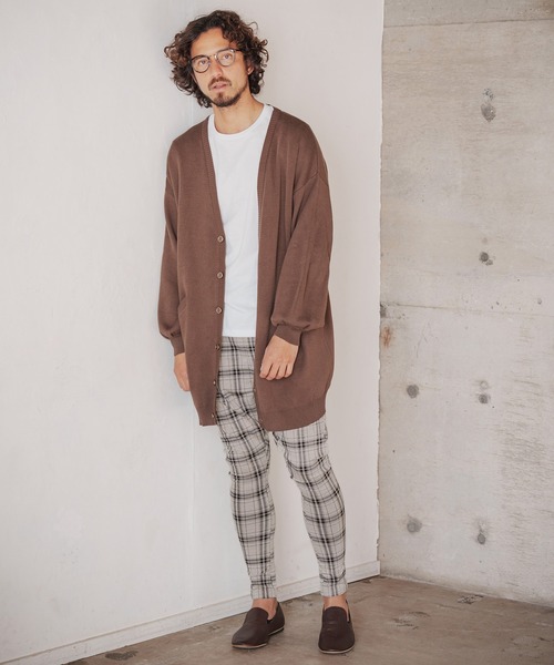 CAMBIO（カンビオ）の「mp9789-Stretch Check Cut Pants サルエル
