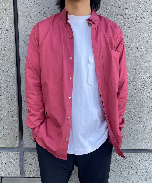MIDIUMISOLID（ミディウミソリッド）の「MIDIUMISOLID Men’s ベーシックシャツ（シャツ/ブラウス・メンズ・オフホワイト/ライトブルー/ピンク・48/50）」の3枚目の写真