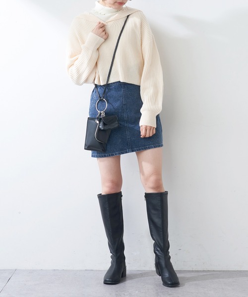 OLIVE des OLIVE(オリーブデオリーブ)の「【WEB限定】リングハンドルマルチショルダー(ショルダーバッグ・レディース・ブラック/オフホワイト/シルバー・FREE)」の6枚目の写真