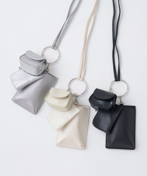 OLIVE des OLIVE(オリーブデオリーブ)の「【WEB限定】リングハンドルマルチショルダー(ショルダーバッグ・レディース・ブラック/オフホワイト/シルバー・FREE)」の7枚目の写真