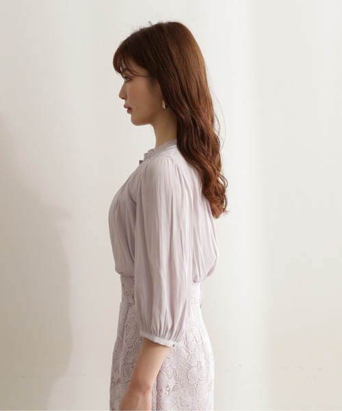 PROPORTION BODY DRESSING（プロポーションボディドレッシング）の「フリルネックブラウス / 1212110901（シャツ/ブラウス・レディース・グレー/ブルー/ホワイト系その他・SMALL/MEDIUM）」の7枚目の写真