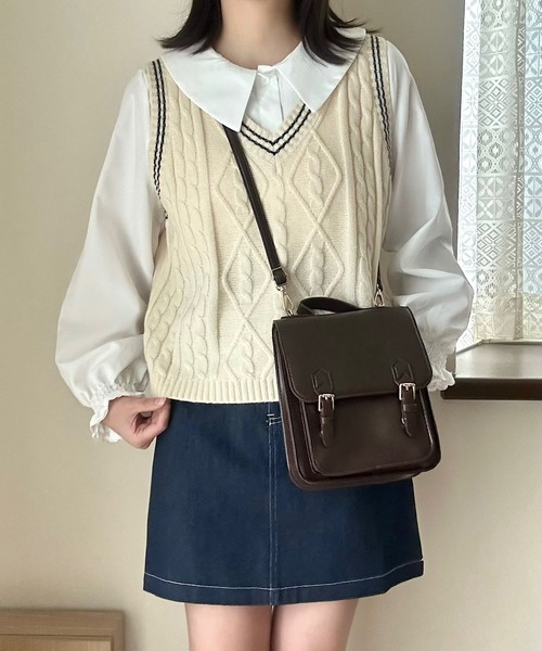 Cham.（チャム）の「3wayレトロショルダーバッグ（ショルダーバッグ・レディース・レッド/ブラウン/ブラック・F）」の19枚目の写真