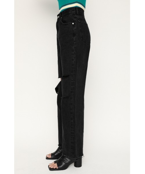 SLY（スライ）の「LIMITED ITEM CRUSH LOOSE STRAIGHT PT-C クラッシュ ルーズ ストレート デニムパンツ（デニムパンツ・レディース・ブラック/ブラウン・1/2/0）」の13枚目の写真
