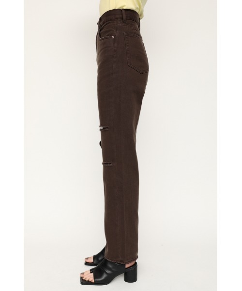 SLY（スライ）の「LIMITED ITEM CRUSH LOOSE STRAIGHT PT-C クラッシュ ルーズ ストレート デニムパンツ（デニムパンツ・レディース・ブラック/ブラウン・1/2/0）」の10枚目の写真