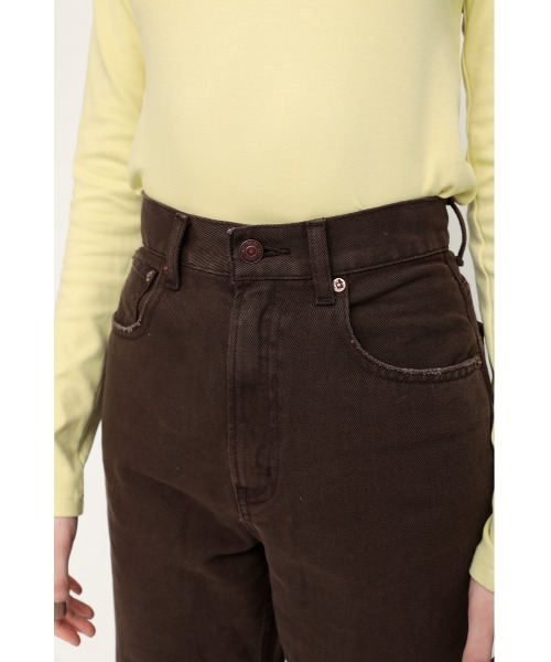 SLY（スライ）の「LIMITED ITEM CRUSH LOOSE STRAIGHT PT-C クラッシュ ルーズ ストレート デニムパンツ（デニムパンツ・レディース・ブラック/ブラウン・1/2/0）」の6枚目の写真