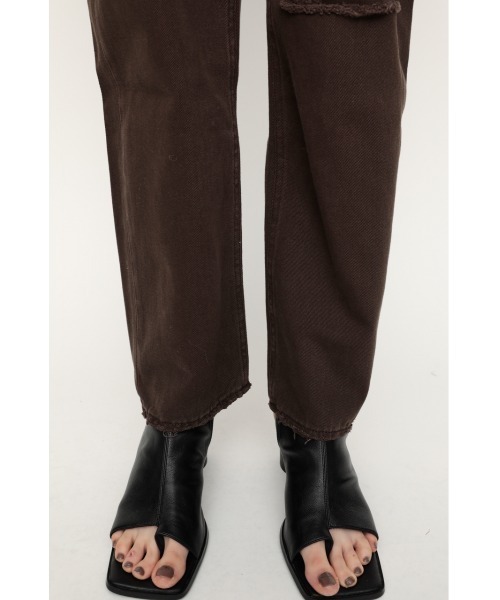 SLY（スライ）の「LIMITED ITEM CRUSH LOOSE STRAIGHT PT-C クラッシュ ルーズ ストレート デニムパンツ（デニムパンツ・レディース・ブラック/ブラウン・1/2/0）」の18枚目の写真