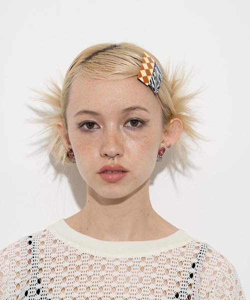 X-girl（エックスガール）の「BARRETTE（バレッタ/ヘアクリップ・レディース・ブラック/ベージュ/ブルー・ONE SIZE）」の5枚目の写真