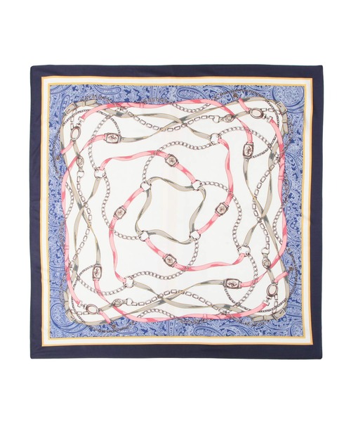 Julia Boutique（ジュリアブティック）の「90×90cmサイズ・ヴィンテージ風サテン生地スカーフ/100015（バンダナ/スカーフ・レディース・Q/D/L/G/A/F/N/I/B/J/O/E/M/C/K/P/H・ONE）」の11枚目の写真