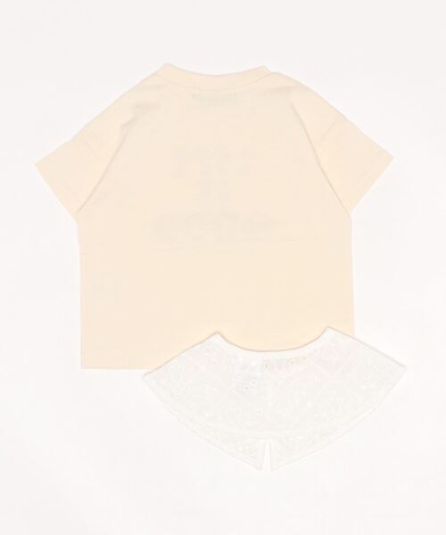 Granny Branket（グラニーブランケット）の「付け襟セットロゴＴシャツ（90～140cm）（Tシャツ/カットソー・キッズ・チャコール/アイボリー・90/100/110/120/130/140）」の3枚目の写真