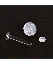 Karlas（カルラス）の「ガラス透明ピアス 金属アレルギー対応 20G 18G 16G 14G リテーナー ばれないピアス 強化ガラス ボディピアス（ピアス（片耳用））」