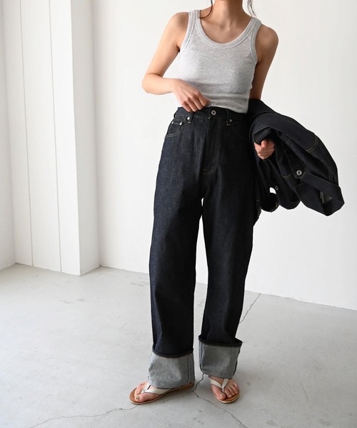 CANAL JEAN（キャナルジーン）の「El mar　リブタンクトップ（タンクトップ・レディース・ホワイト/ライトグレー/ブラック/グレー・ONE SIZE）」の3枚目の写真